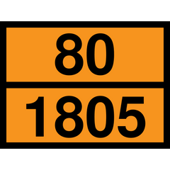 Pomarańczowa tablica ADR 80/1805 – kwas fosforowy, roztwór