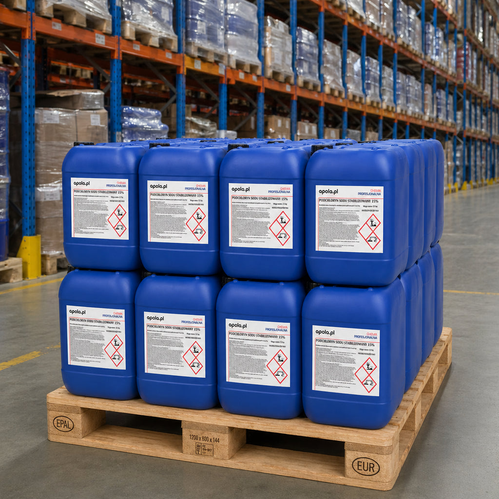 Podchloryn sodu stabilizowany 600 kg (24 × kanister 25 kg) – zdjęcie dodatkowe 4