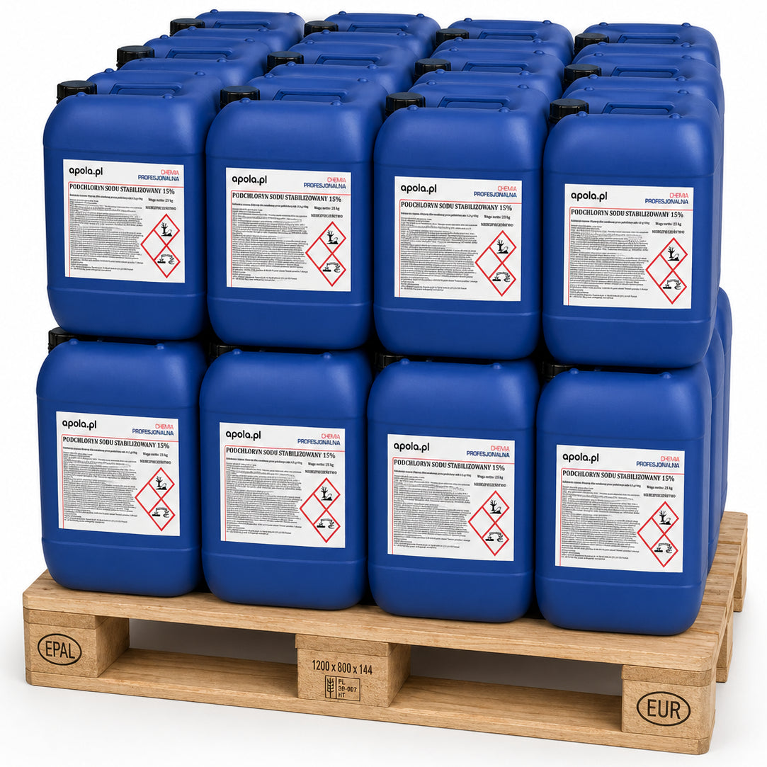 Podchloryn sodu stabilizowany 600 kg (24 × kanister 25 kg)