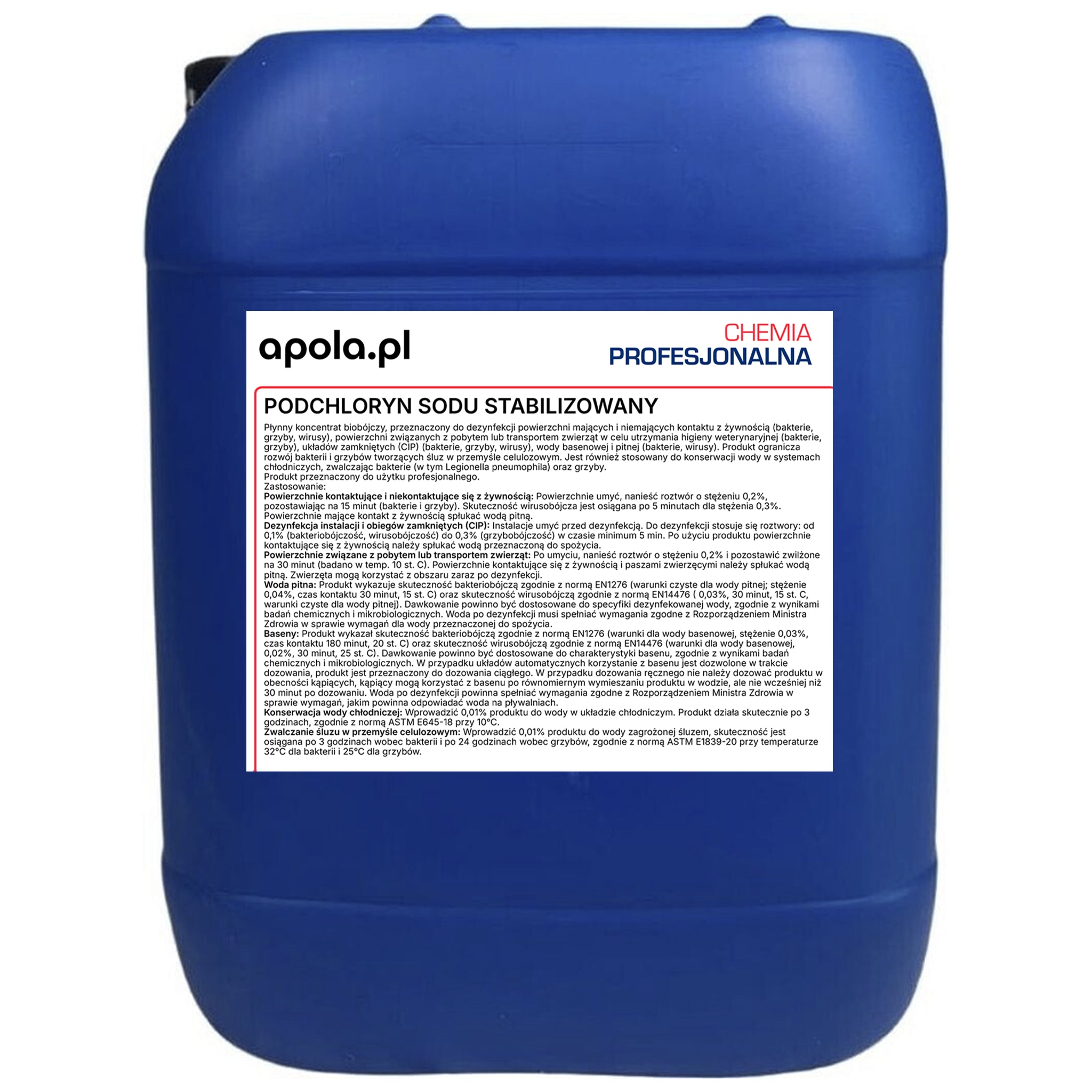 Podchloryn sodu 15% kanister 25 kg